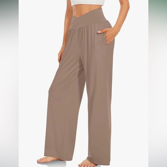 NWT bundle of 2 ,SUNYAA wide leg, Tommy control high waist yoga pants size L - Picture 3 of 15